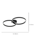 Eglo black Amandolo LED ceiling light 67.5cm, imported from the UK