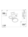 Eglo Serpins black ceiling light aluminium steel 60cm (British brand)