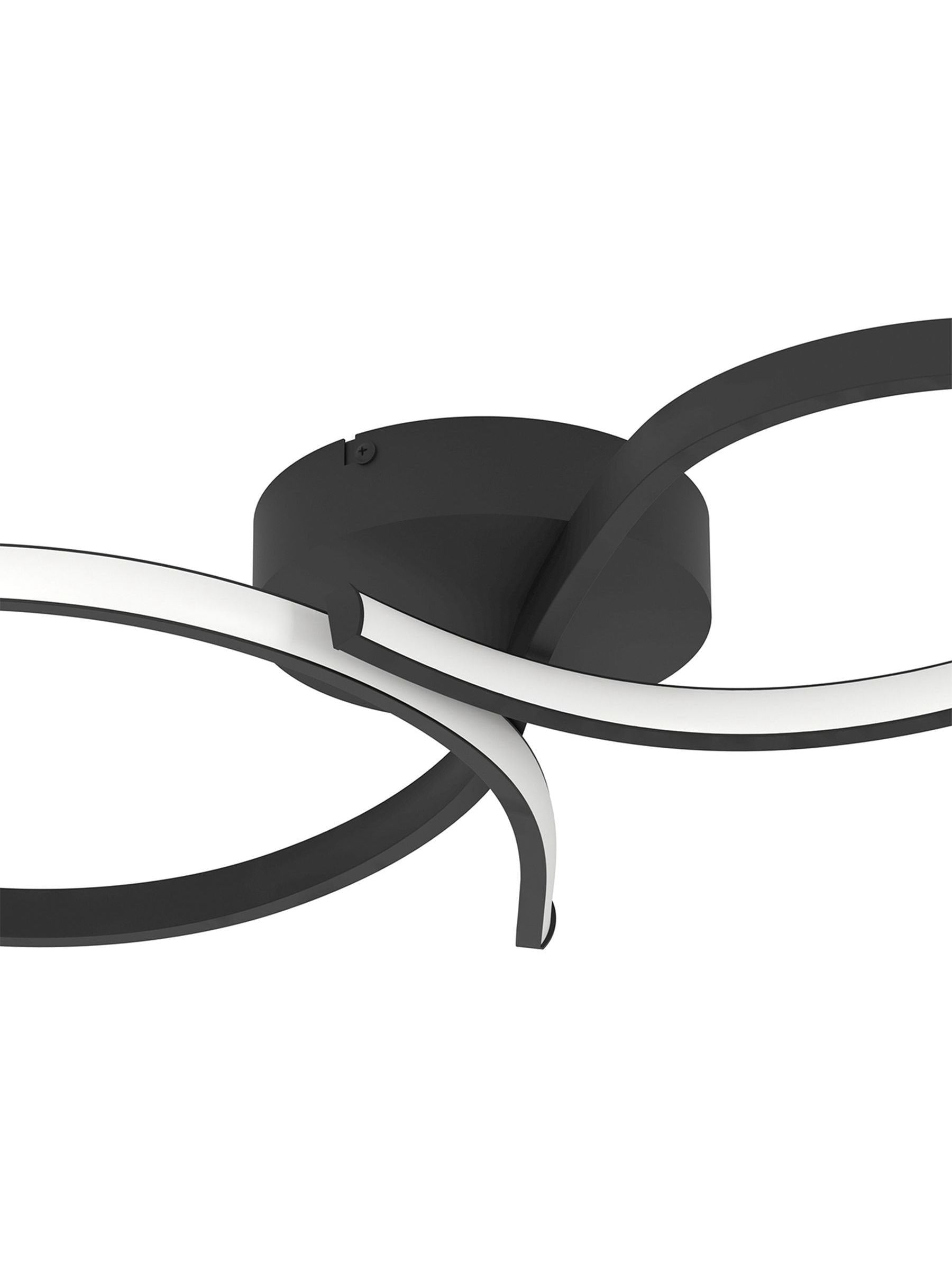 Eglo Serpins black ceiling light aluminium steel 60cm (British brand)