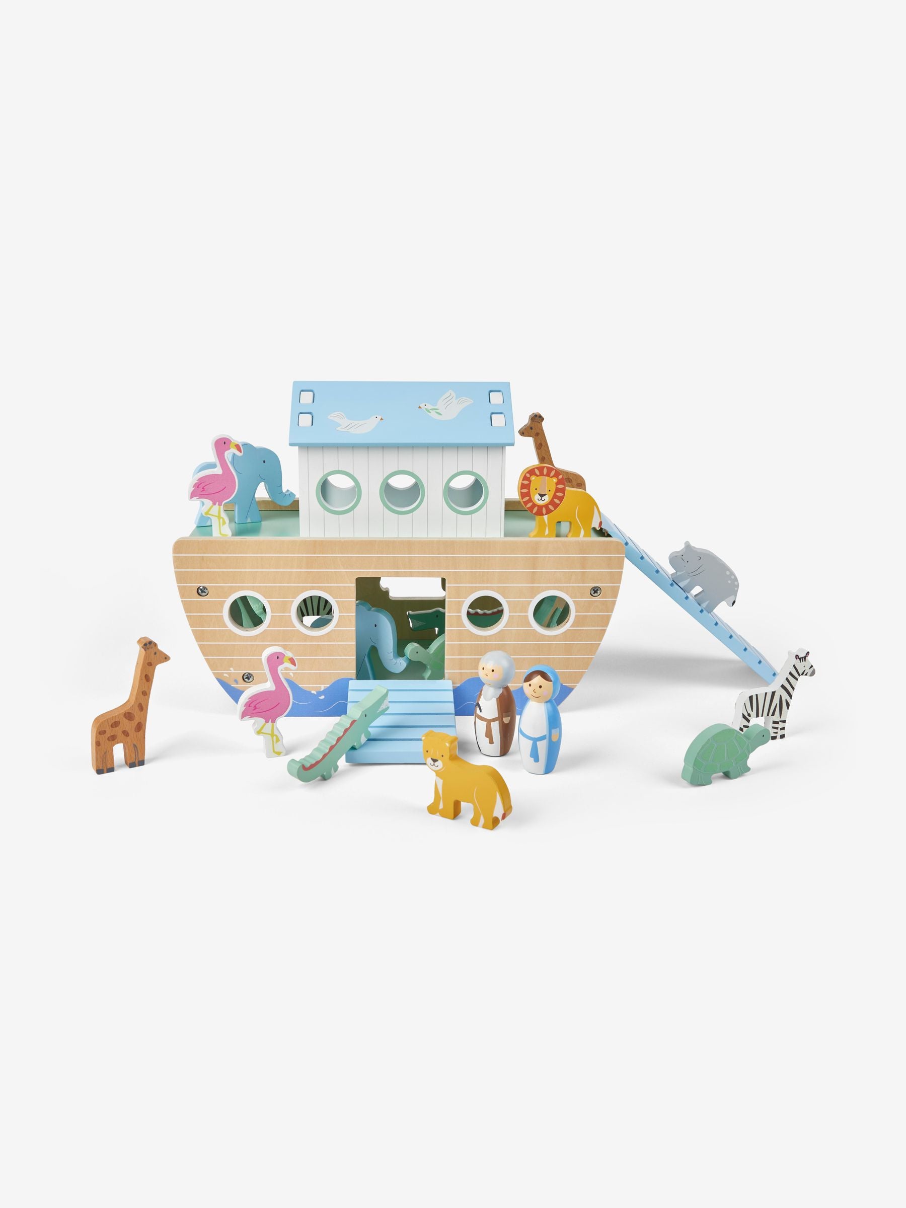 JoJo Maman Bébé Noah's Ark wooden playset, imported from the UK