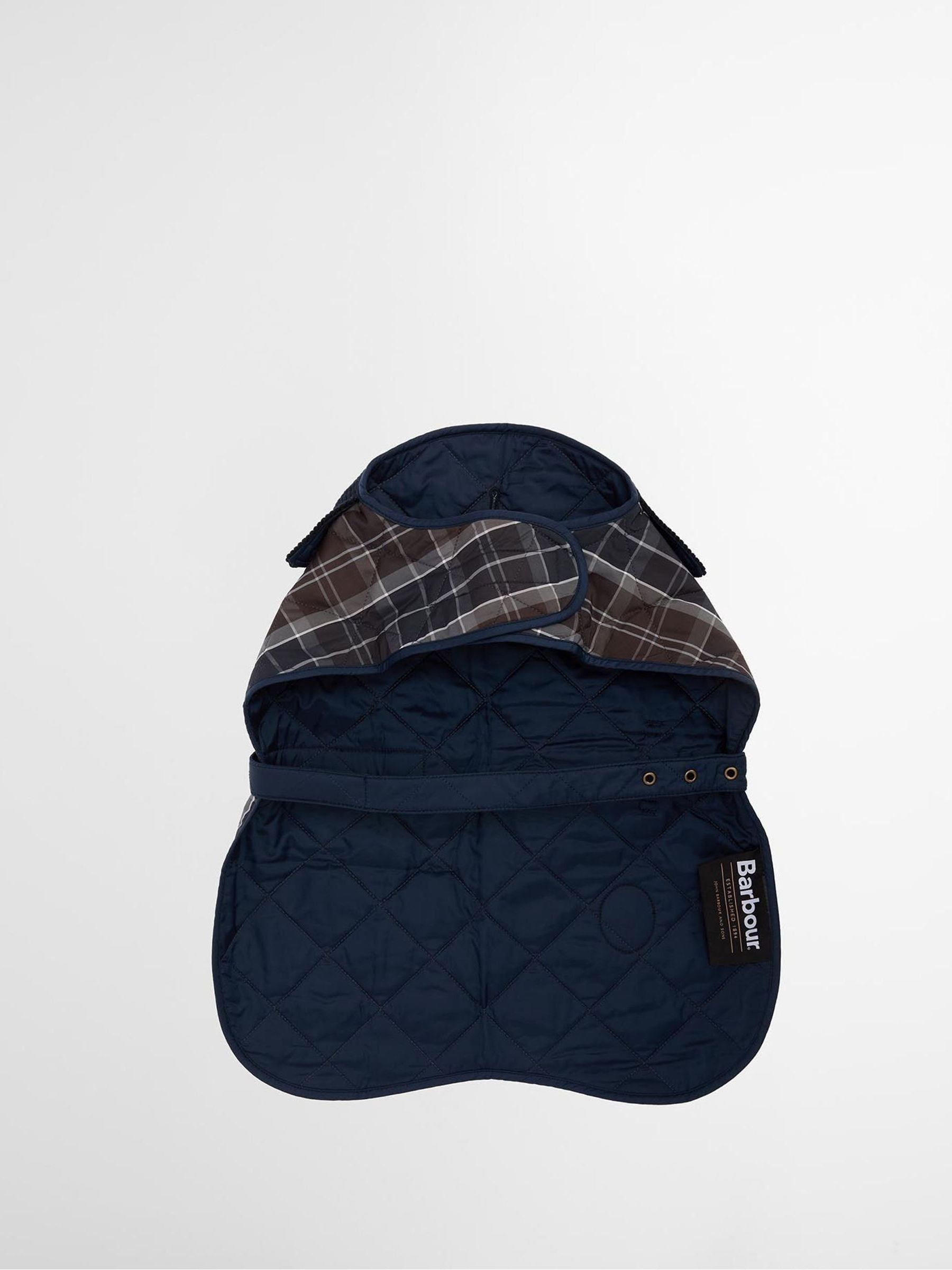 Barbour quilted tartan brown dog coat, imported from the UK