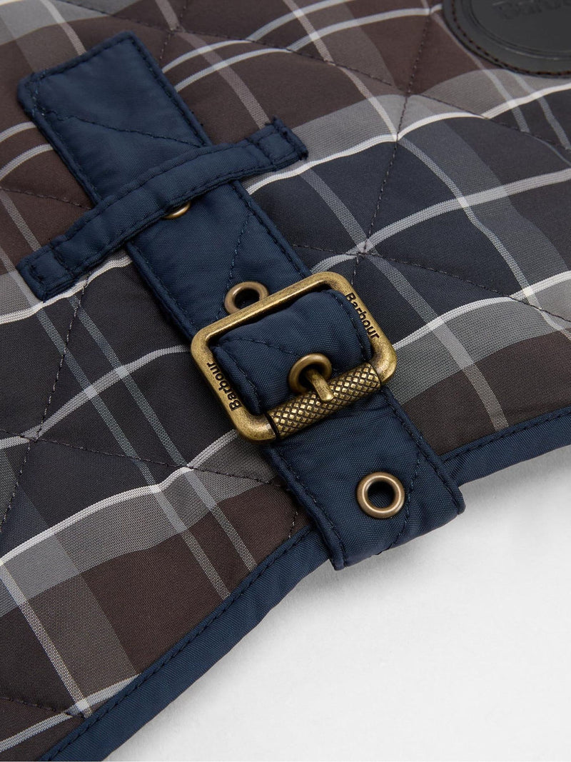 Barbour quilted tartan brown dog coat, imported from the UK