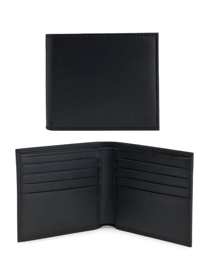 BOSS Randy billfold wallet black leather, UK version
