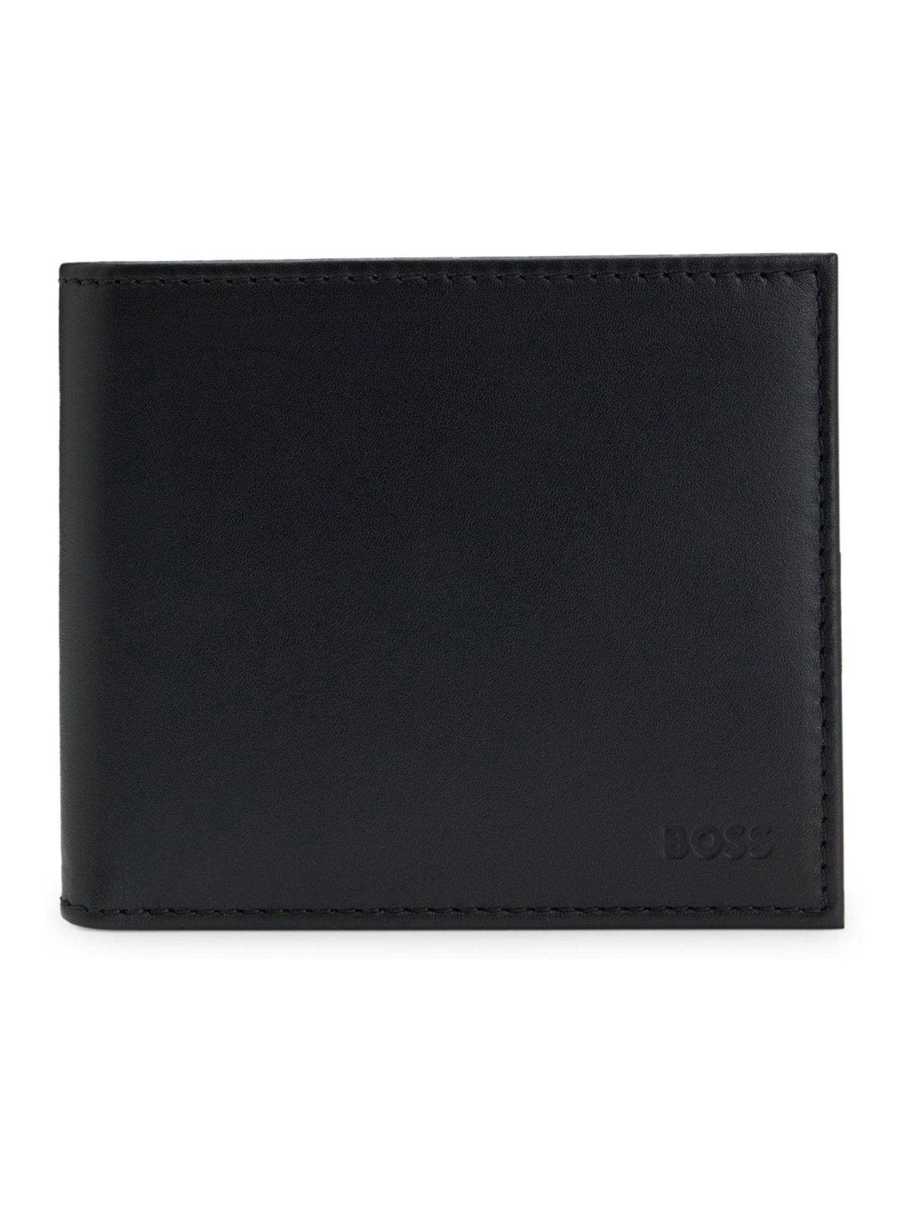 BOSS Randy billfold wallet black leather, UK version