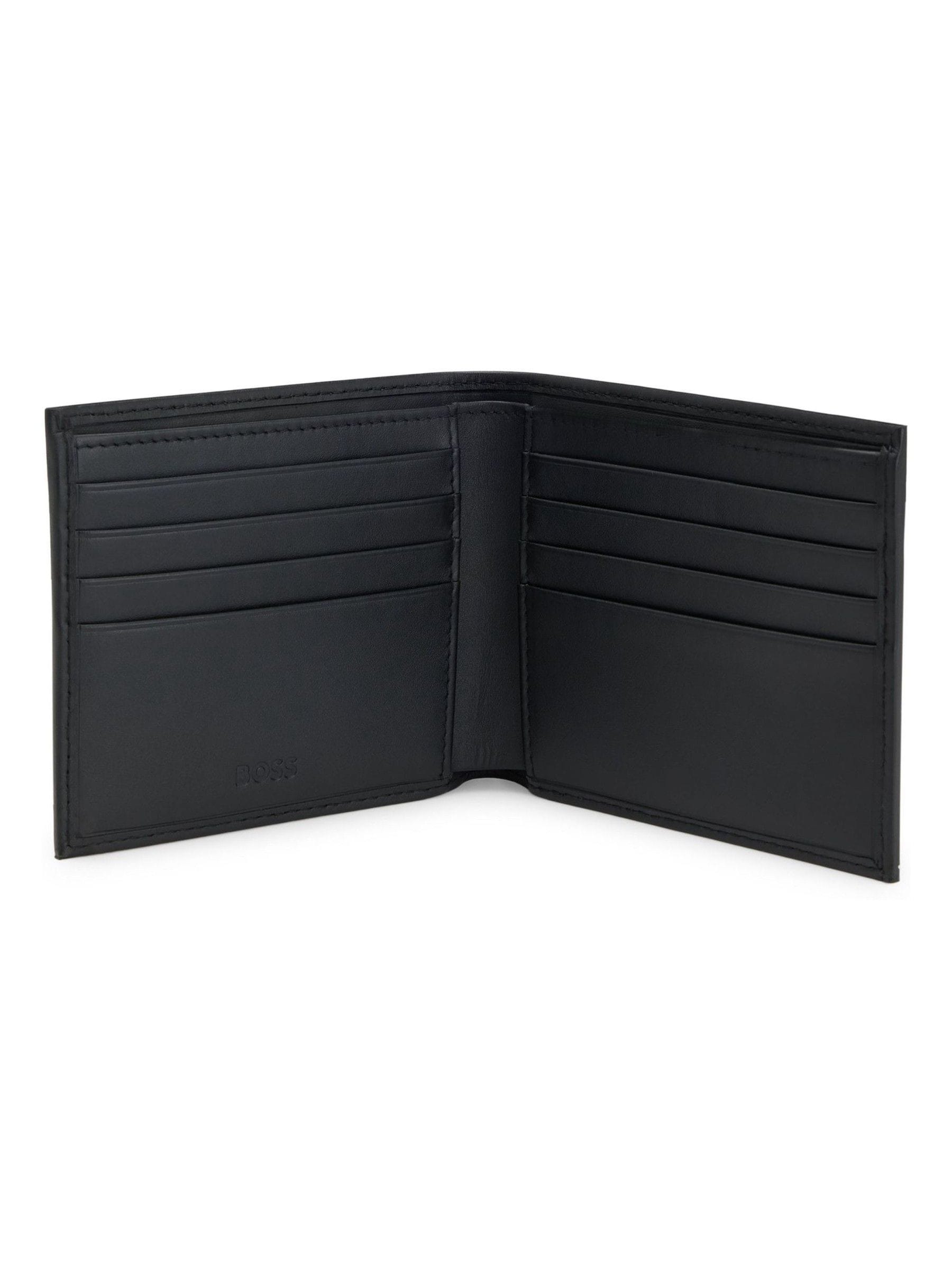 BOSS Randy billfold wallet black leather, UK version