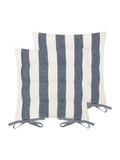 Yard Pecan Hayle Striped Cotton Seat Pads 2 Pack 40cm x 3cm (British brand)
