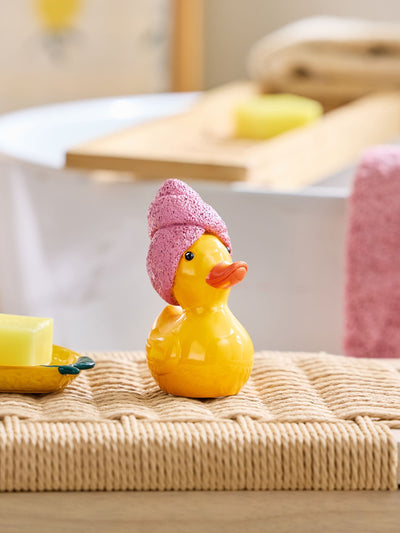 Next Yellow Hair Wrap Duck Bathroom Ornament- Buy online at McGrocer