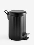 Black Rib Soft Close 3 Litre Pedal Bin