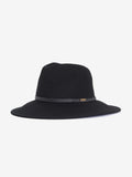 Barbour Tack fedora hat in jet black, imported from the UK