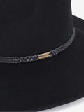 Barbour Tack fedora hat in jet black, imported from the UK