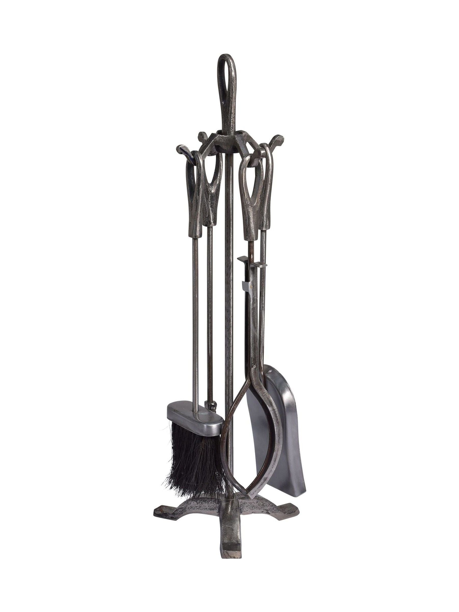 Garden Trading Latton antique pewter fireside tool set - British product