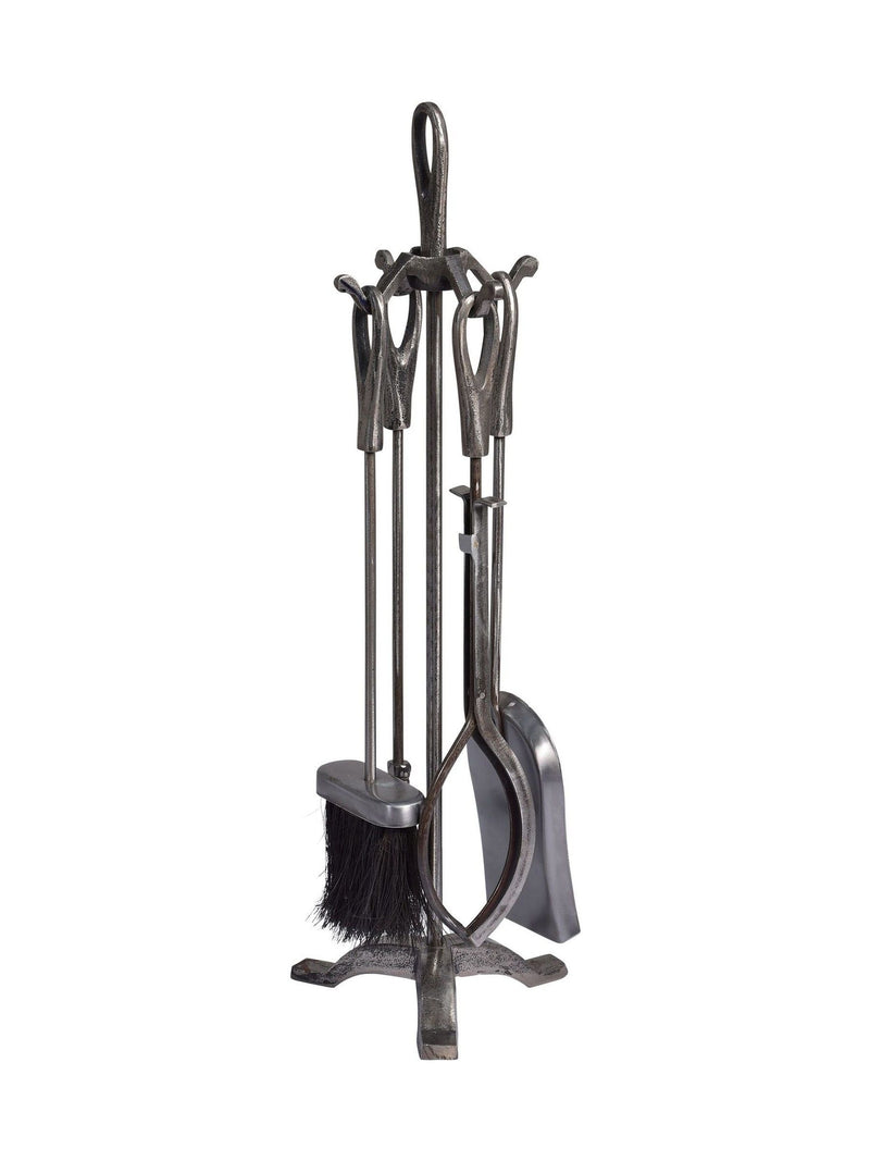 Garden Trading Latton antique pewter fireside tool set - British product