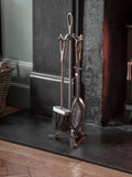 Garden Trading Latton antique pewter fireside tool set - British product