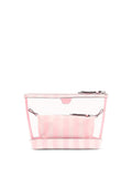Victoria's Secret iconic stripe pink 2 piece makeup bag set (British brand)