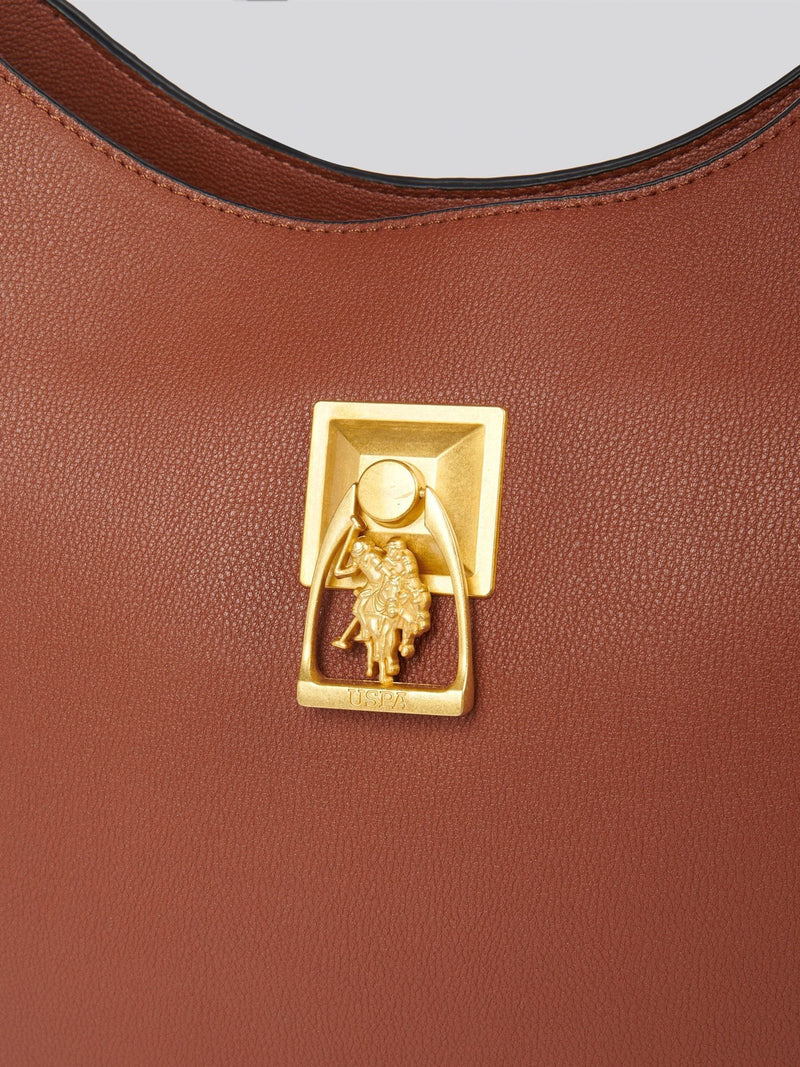 U.S. Polo Assn. brown Earth hobo bag 24cm (British brand)