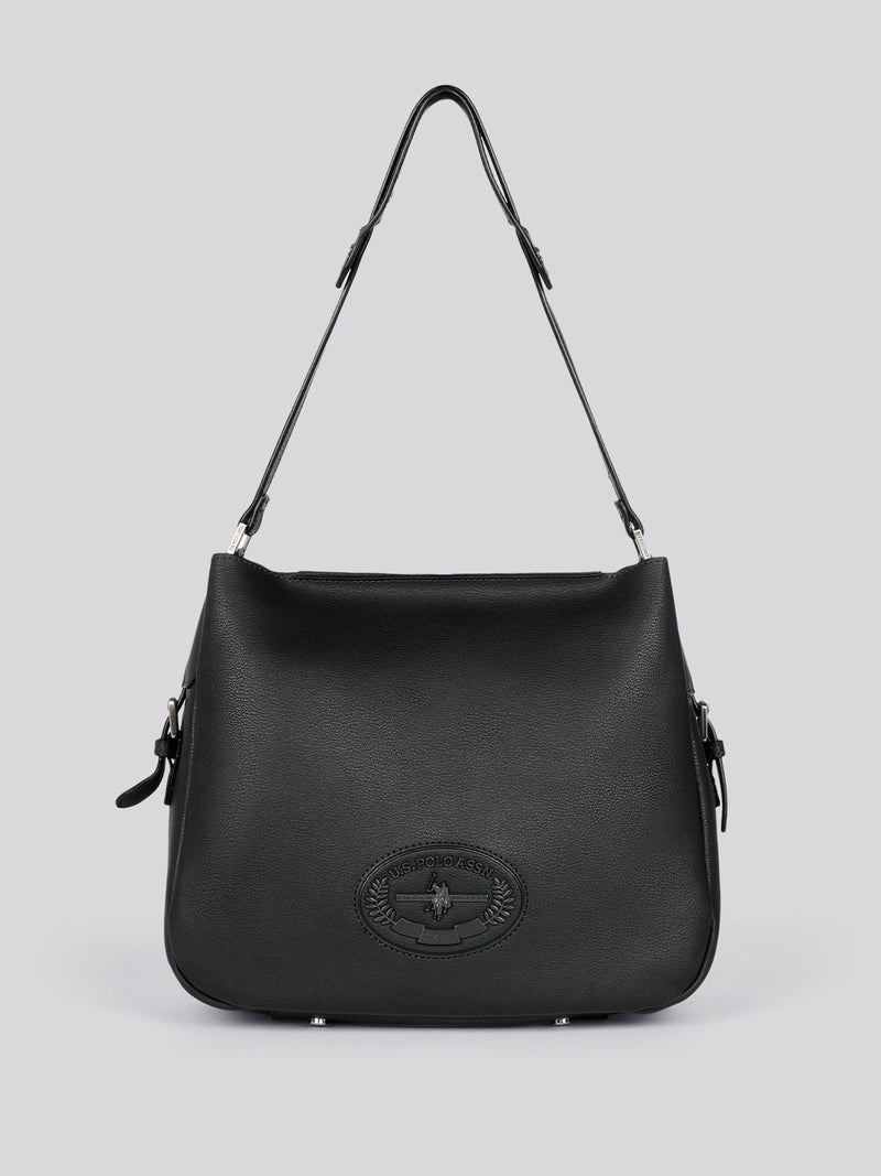 U.S. Polo Assn. black retro hobo bag - British product