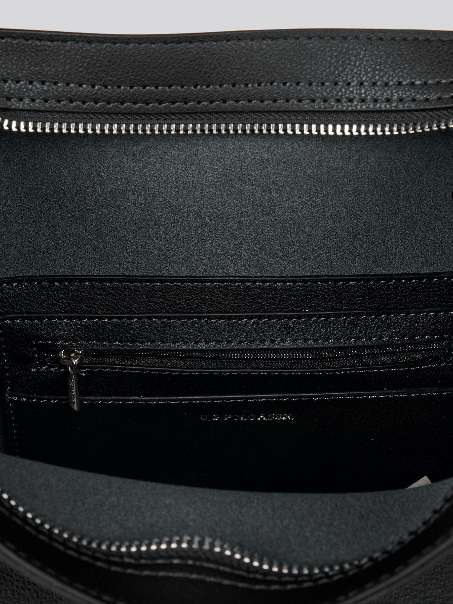 U.S. Polo Assn. black retro hobo bag - British product