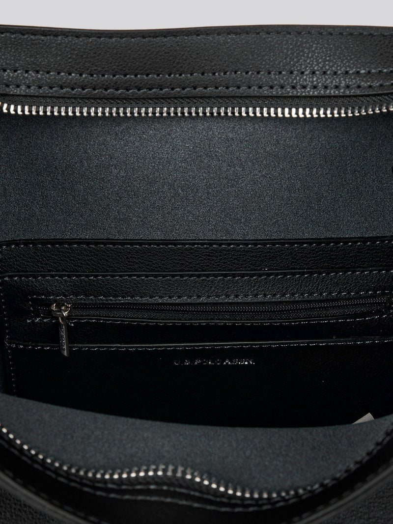 U.S. Polo Assn. black retro hobo bag - British product