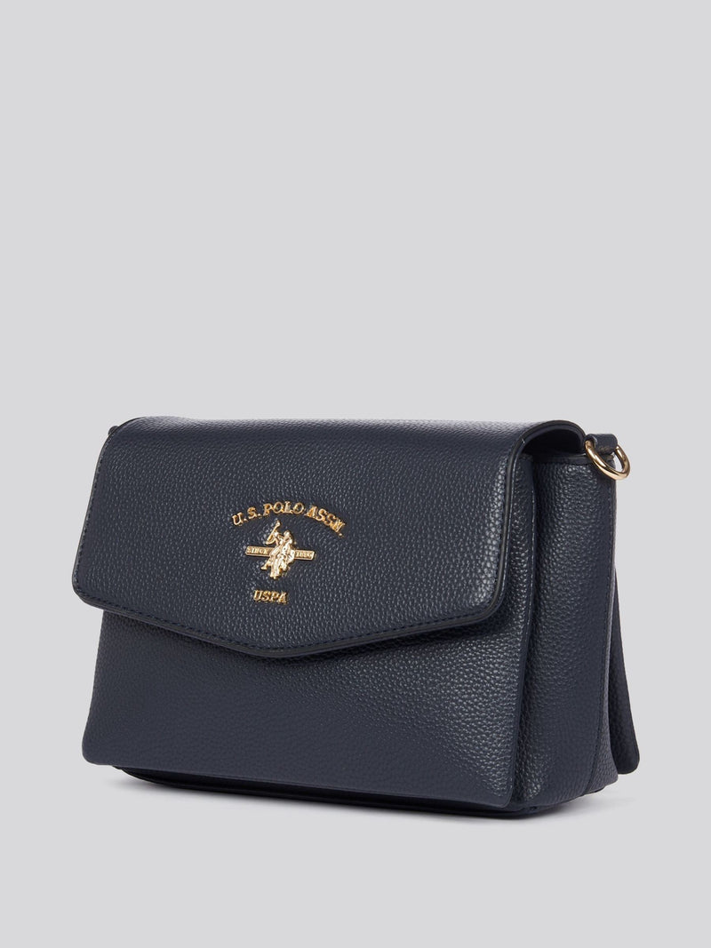 U.S. Polo Assn. blue Stanford Flap cross-body bag (British brand)