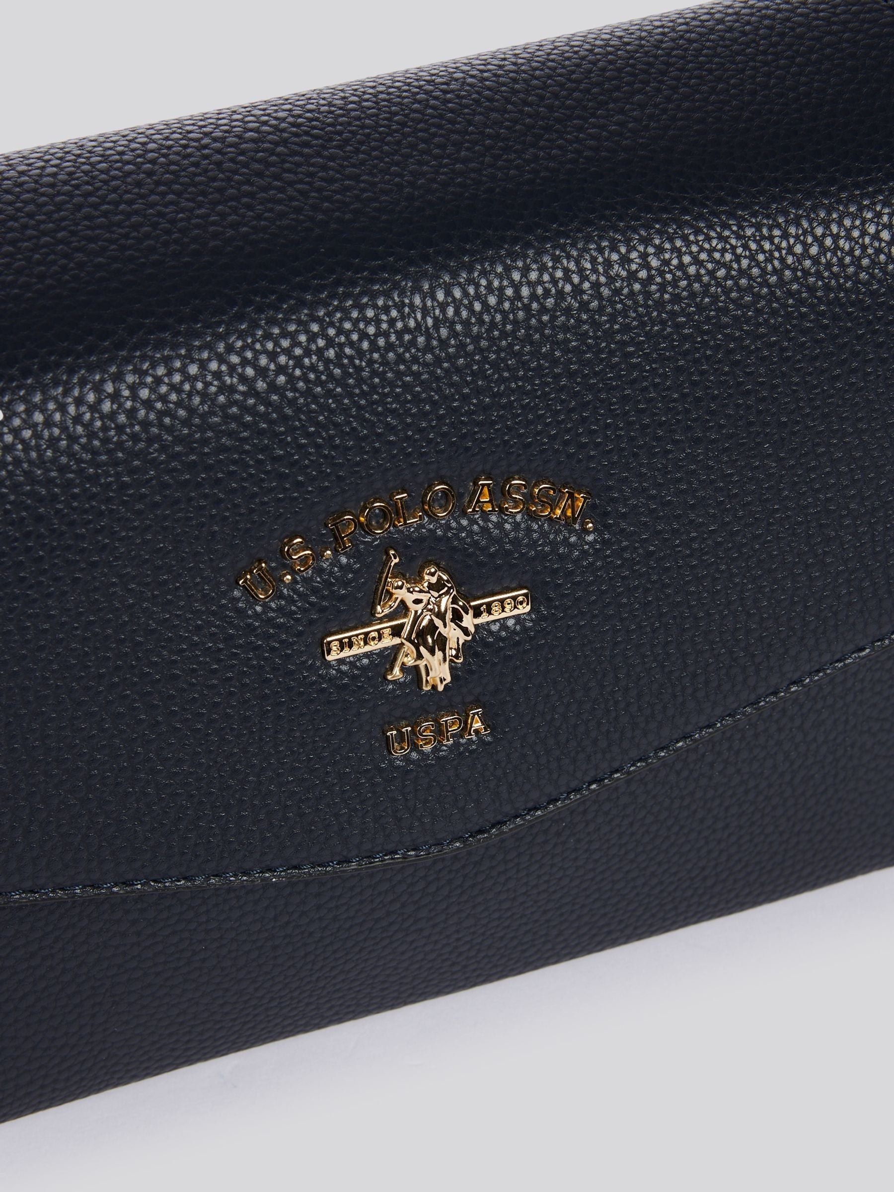 U.S. Polo Assn. blue Stanford Flap cross-body bag (British brand)