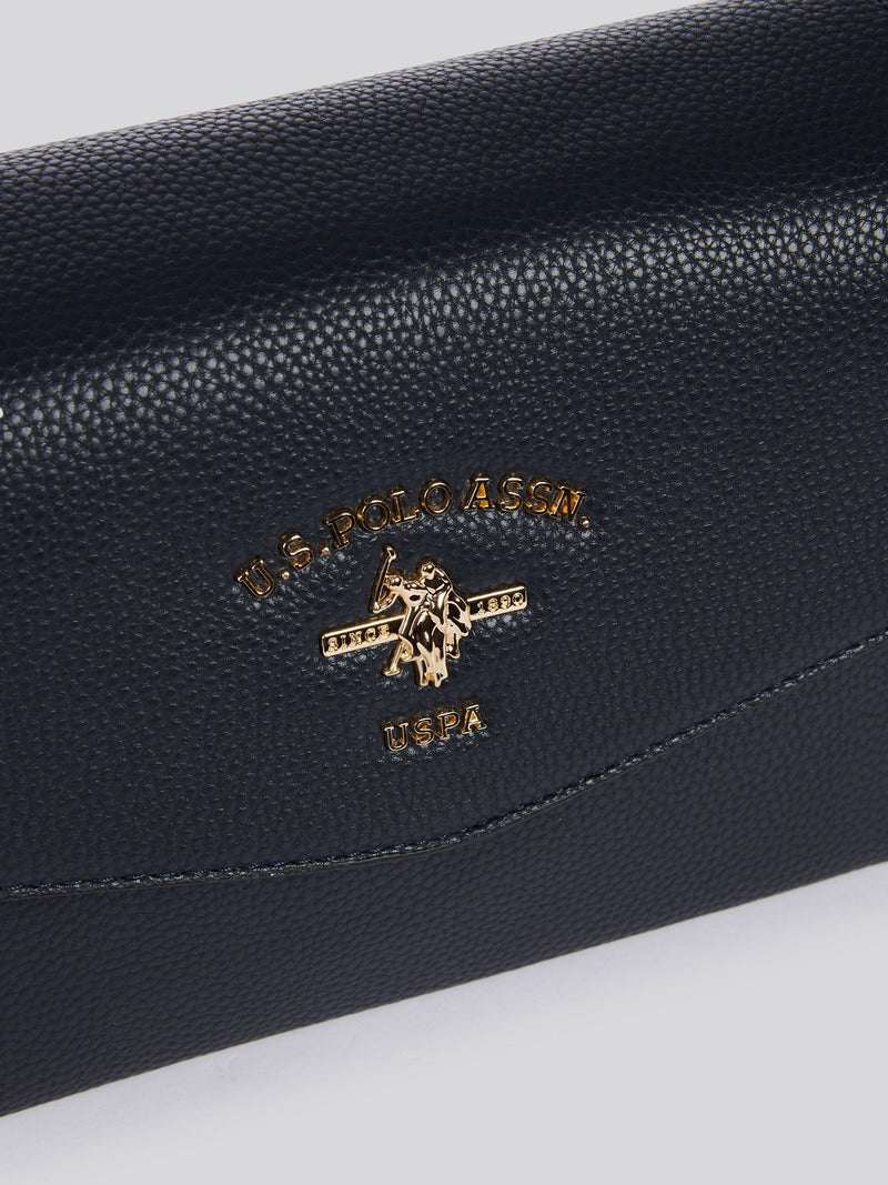 U.S. Polo Assn. blue Stanford Flap cross-body bag (British brand)
