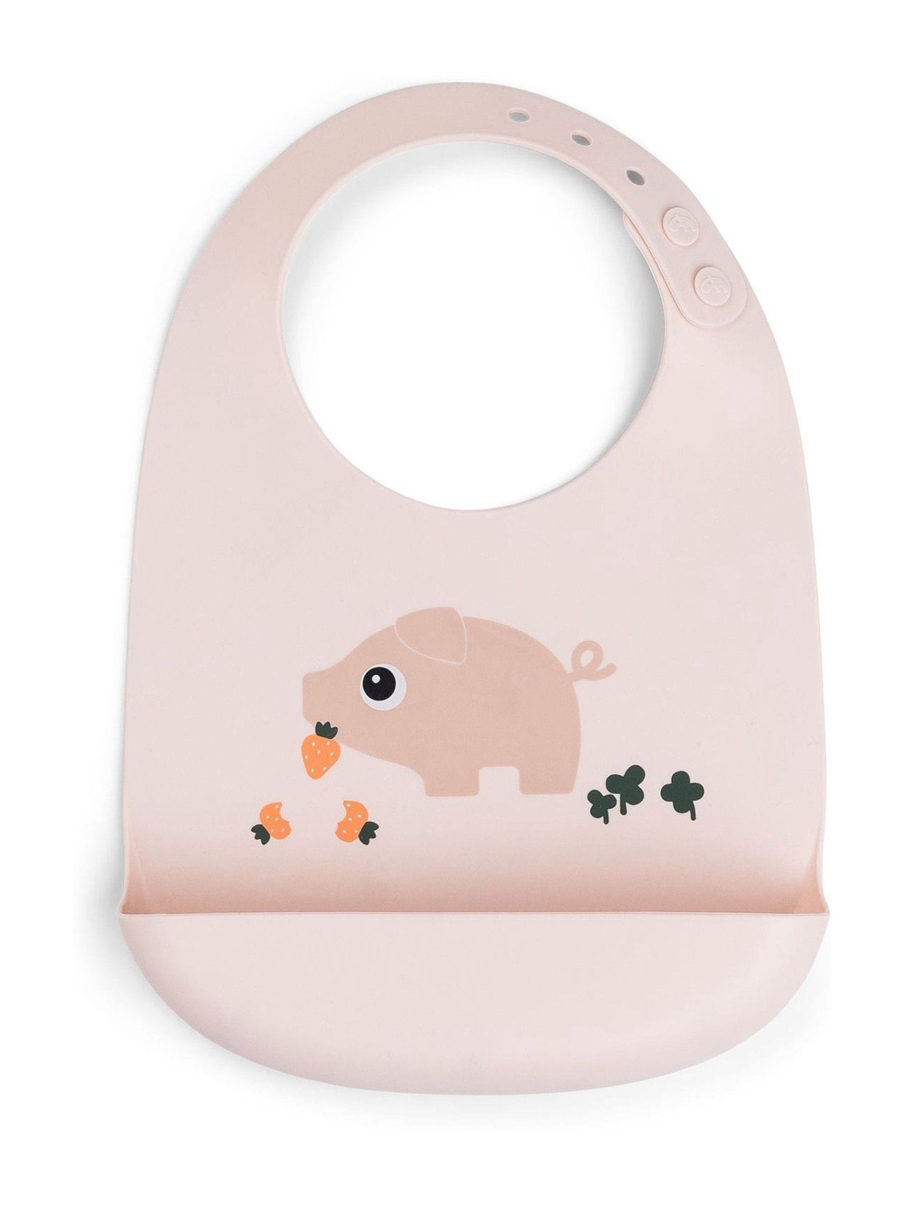 Done by Deer pink silicone bib Pigee, UK version
