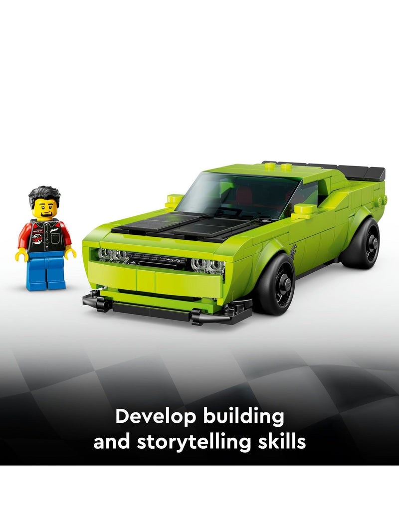 LEGO Speed Champions Dodge Challenger SRT Hellcat model - British product
