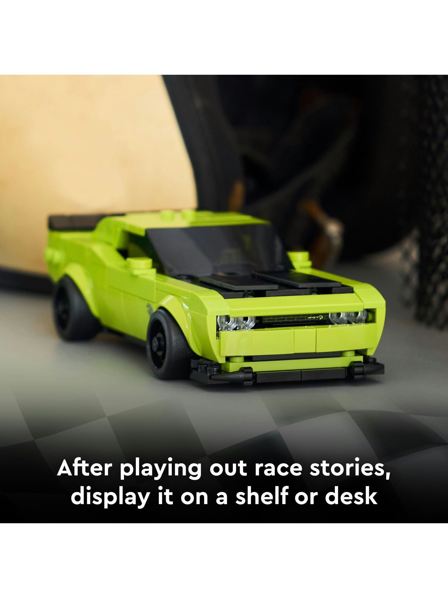 LEGO Speed Champions Dodge Challenger SRT Hellcat model - British product