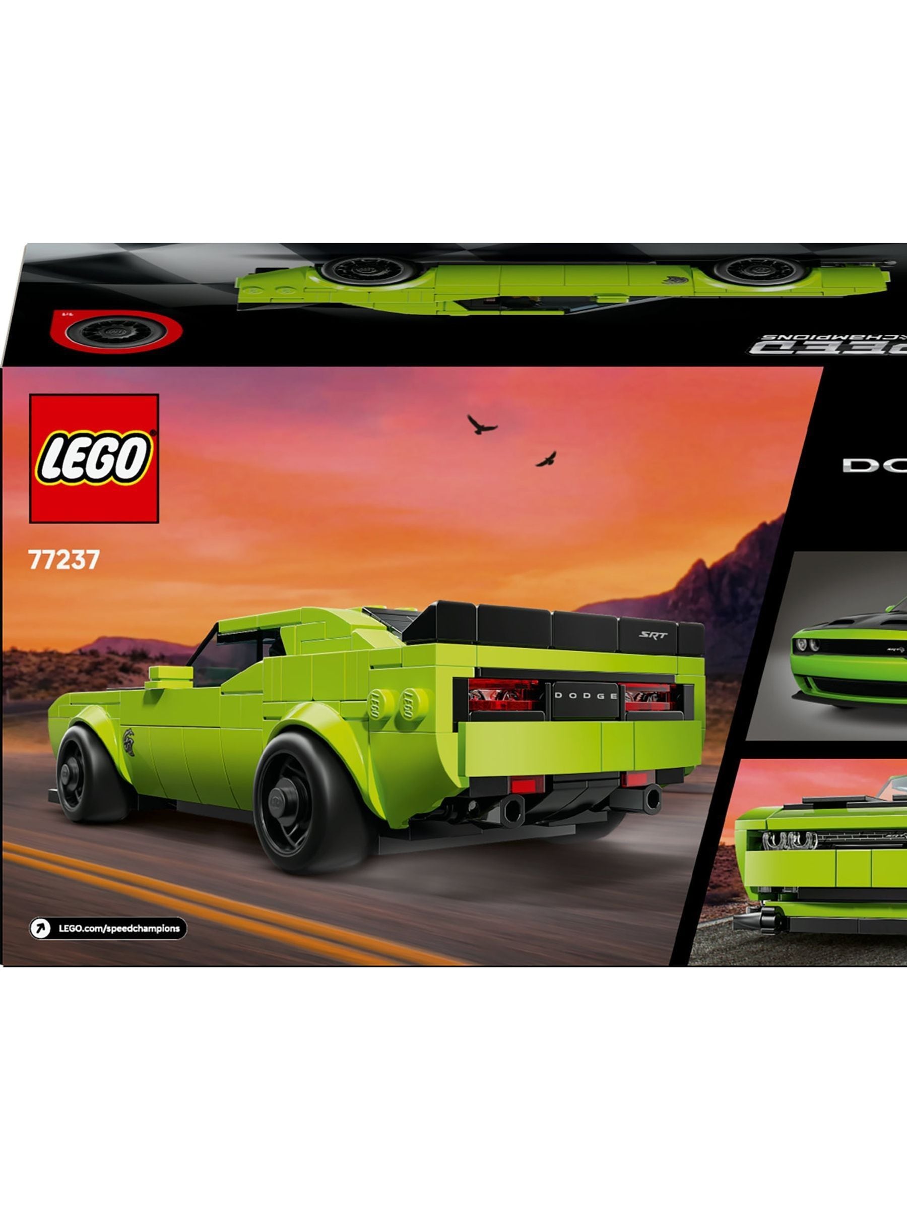 LEGO Speed Champions Dodge Challenger SRT Hellcat model - British product