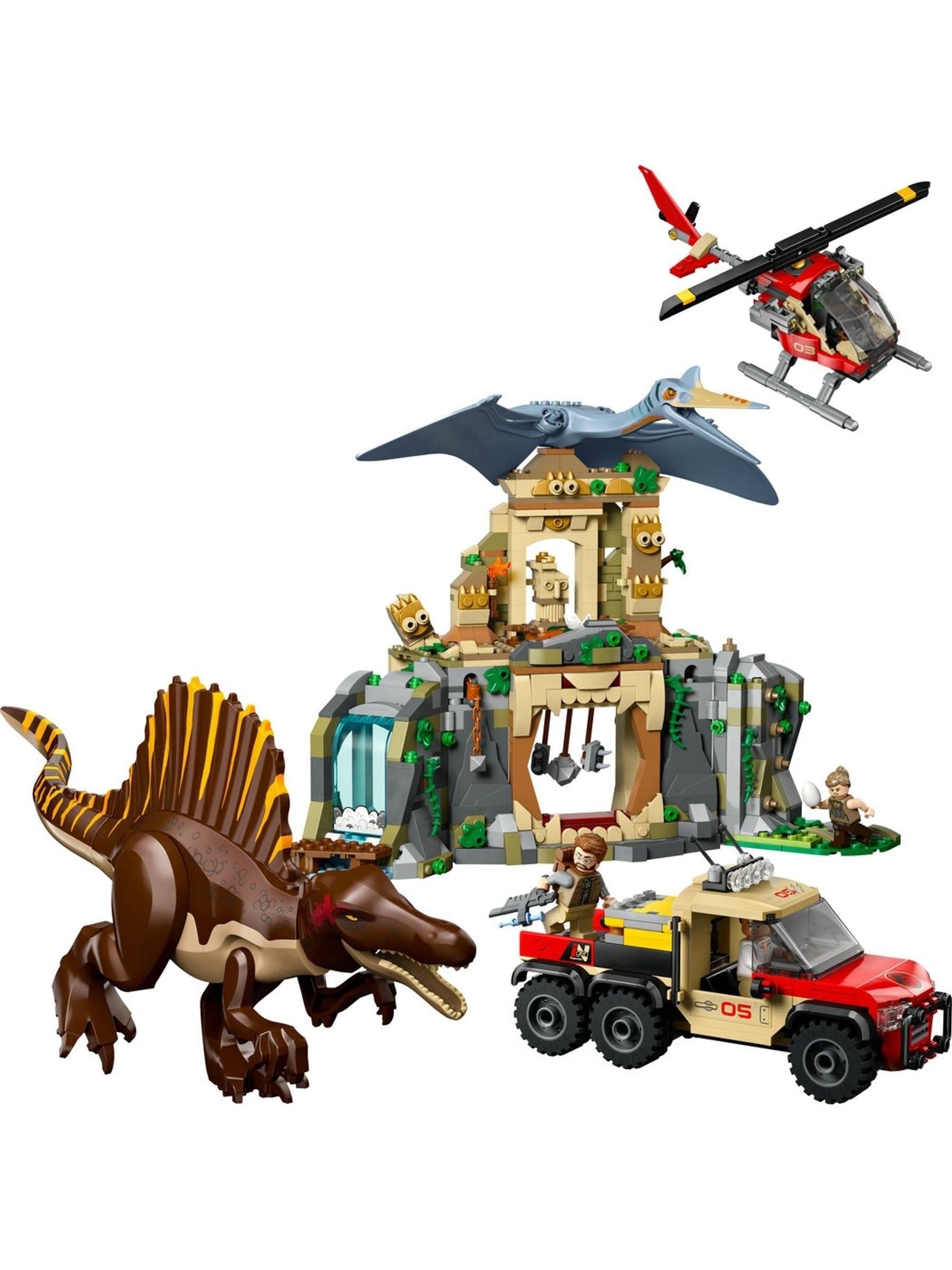 LEGO Jurassic World Spinosaurus and Quetzalcoatlus air mission set - British product