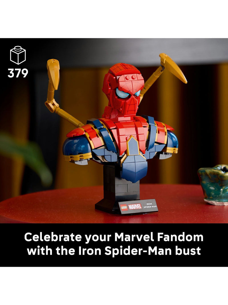 LEGO Iron Spider-Man bust building set 26cm, UK version