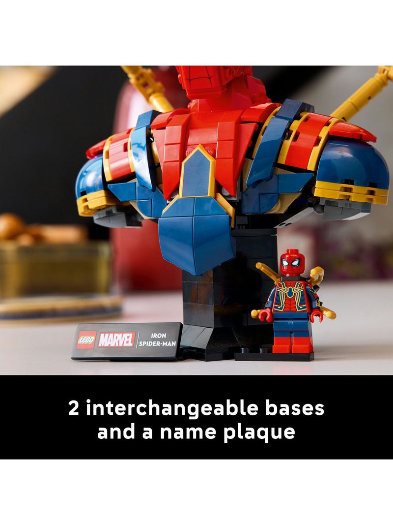 LEGO Iron Spider-Man bust building set 26cm, UK version