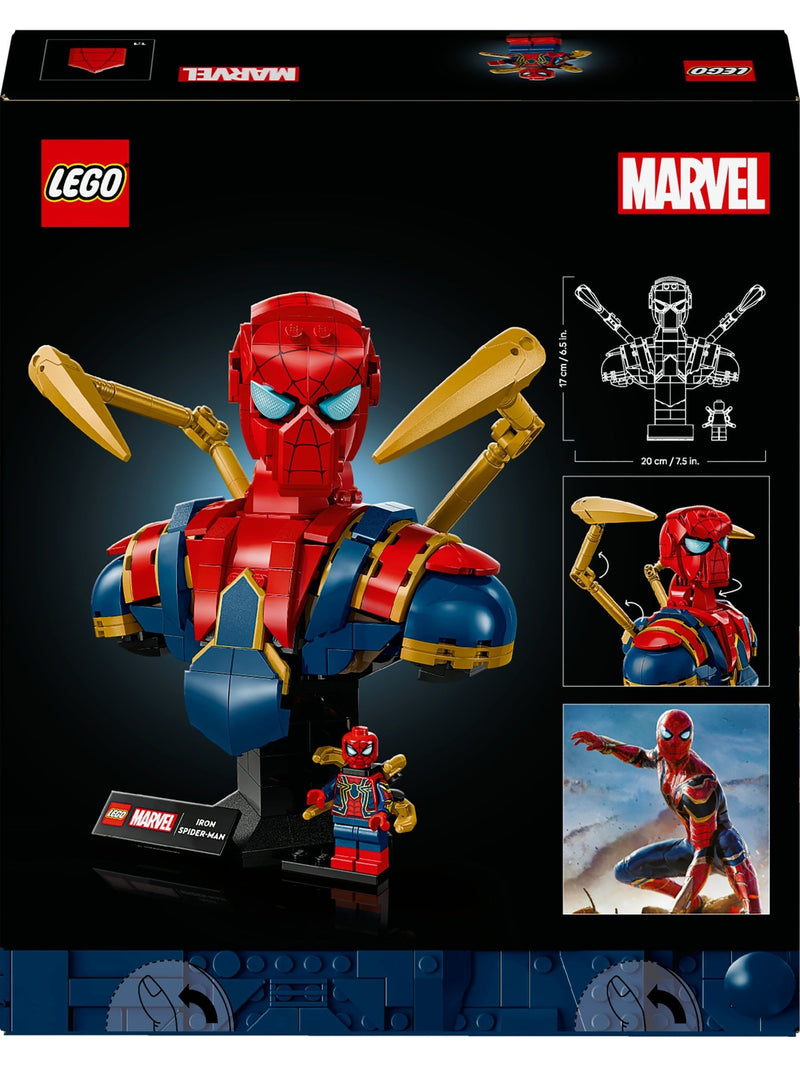 LEGO Iron Spider-Man bust building set 26cm, UK version