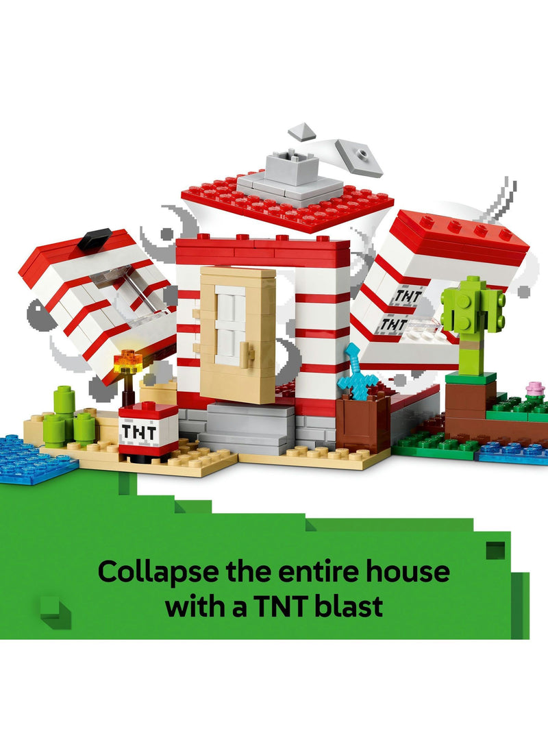 LEGO Minecraft TNT Jungle House toy with figures, UK version