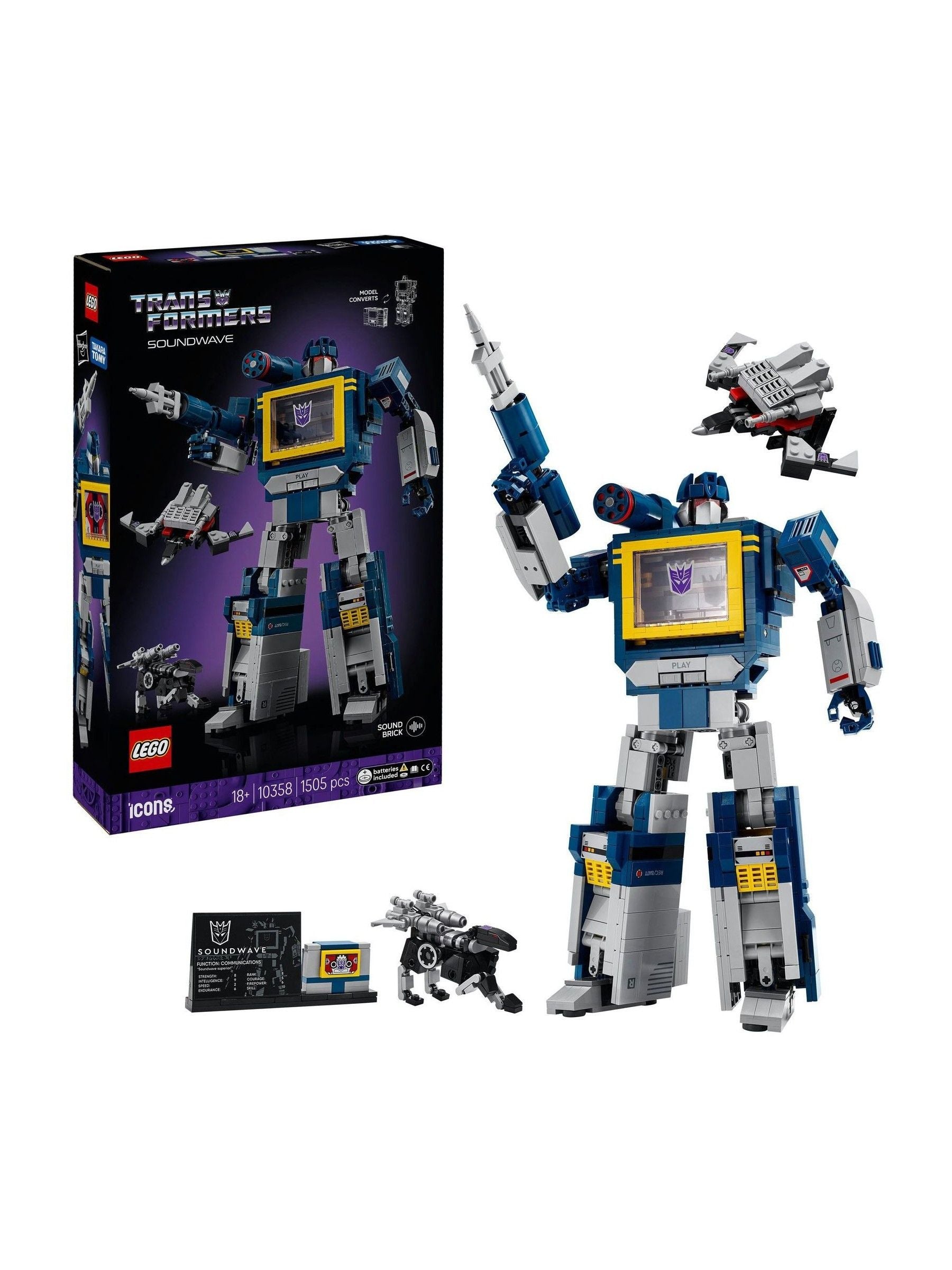 Lego Transformers Soundwave adult building set - British product