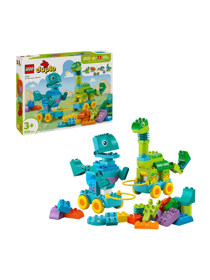 LEGO DUPLO dinosaurs on wheels building toy set - British product
