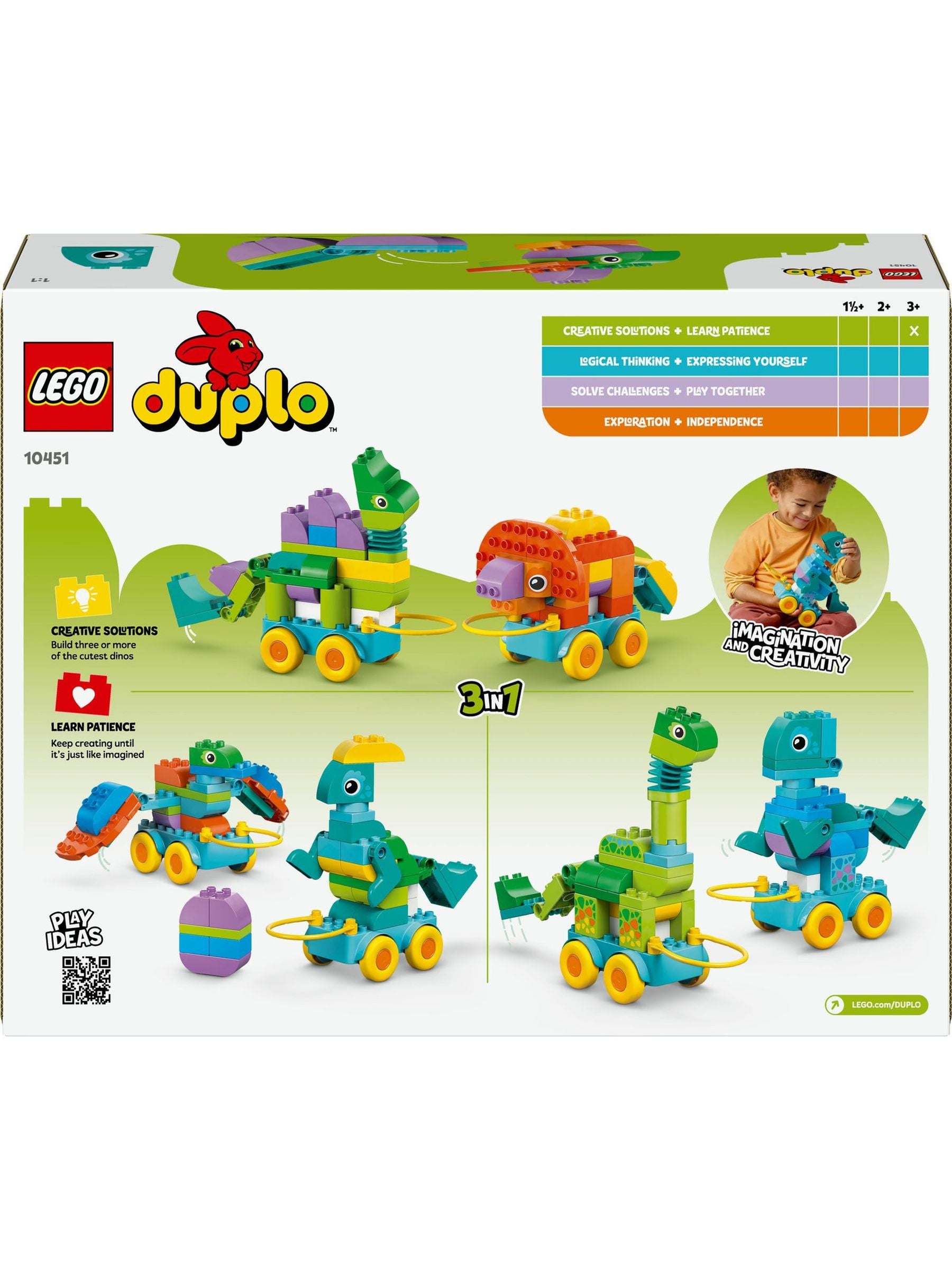 LEGO DUPLO dinosaurs on wheels building toy set - British product