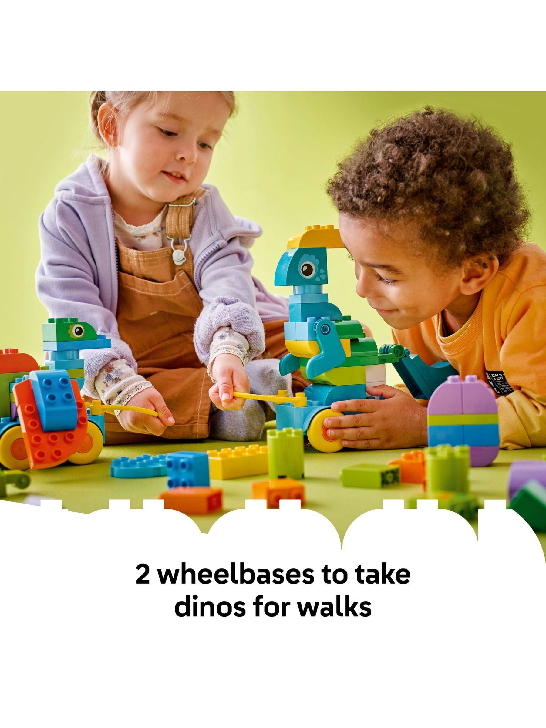 LEGO DUPLO dinosaurs on wheels building toy set - British product