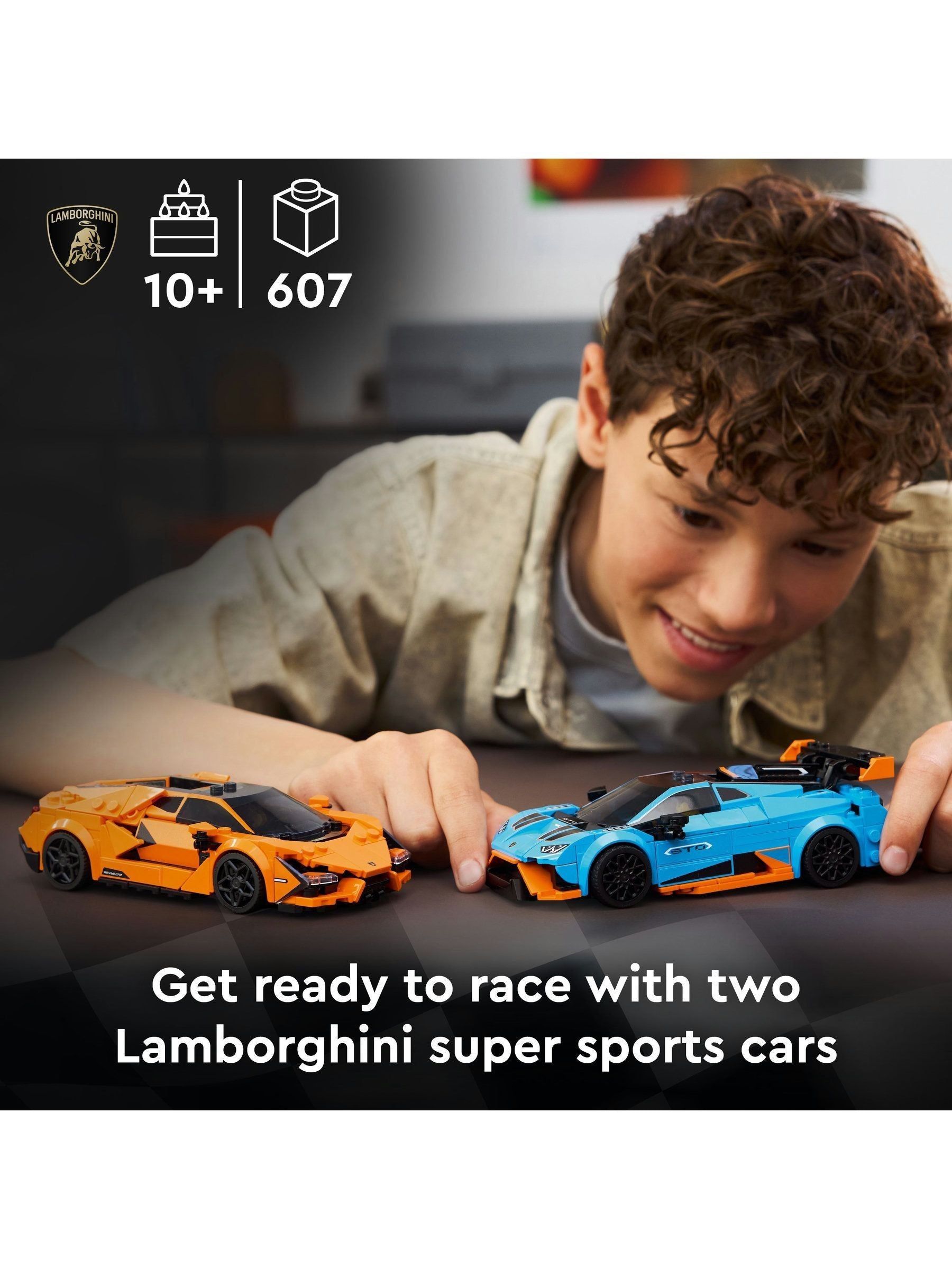 LEGO Speed Champions Lamborghini Revuelto and Huracan STO set - British product
