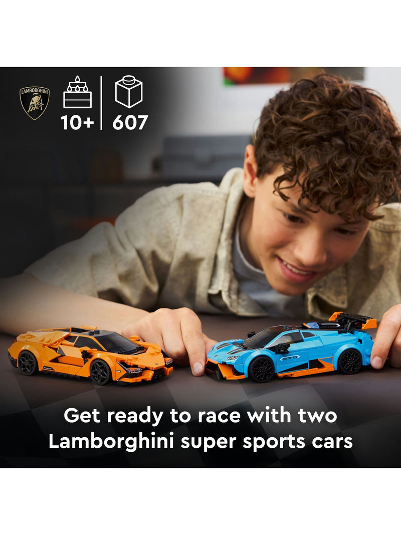 LEGO Speed Champions Lamborghini Revuelto and Huracan STO set - British product
