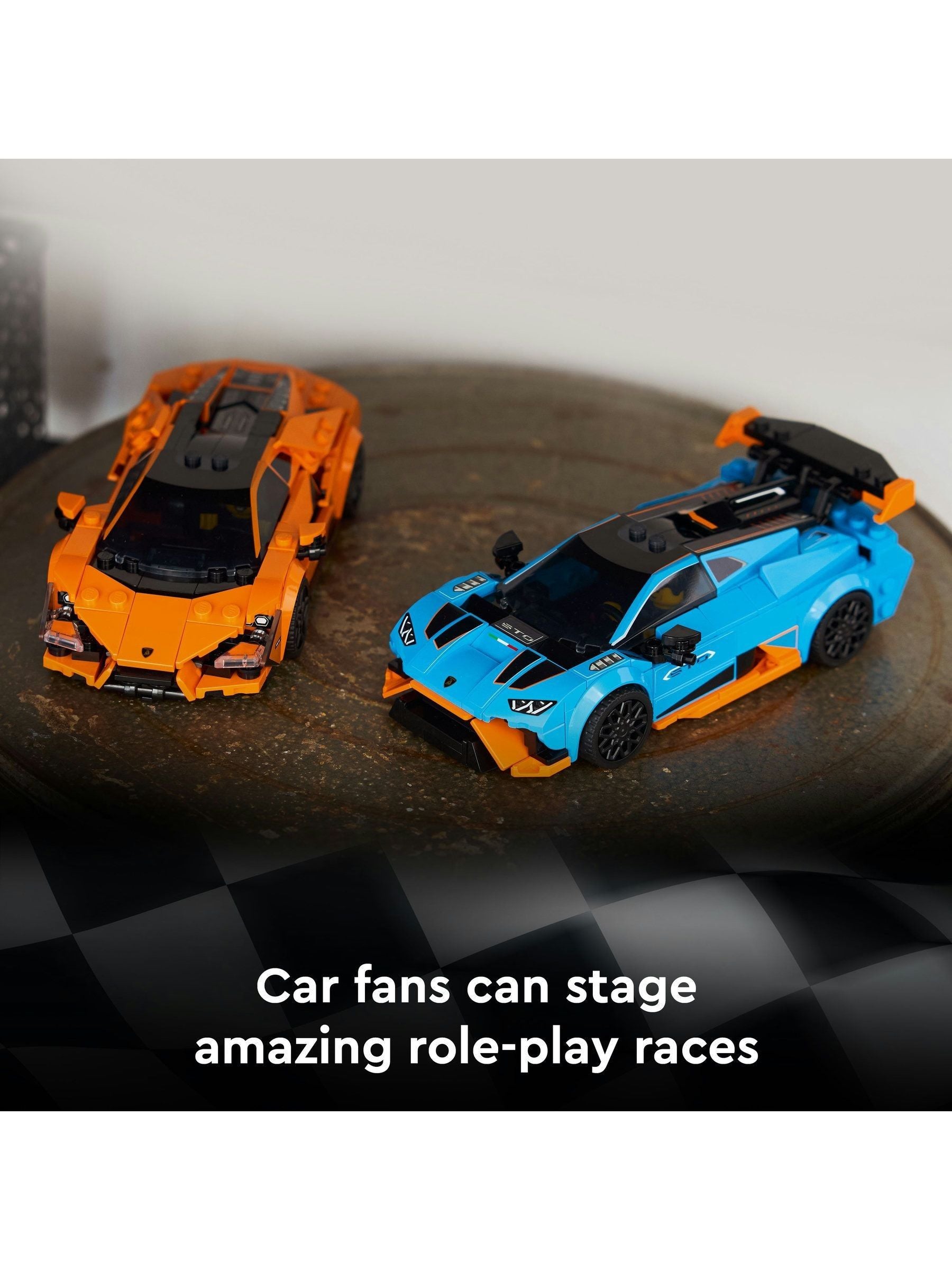 LEGO Speed Champions Lamborghini Revuelto and Huracan STO set - British product