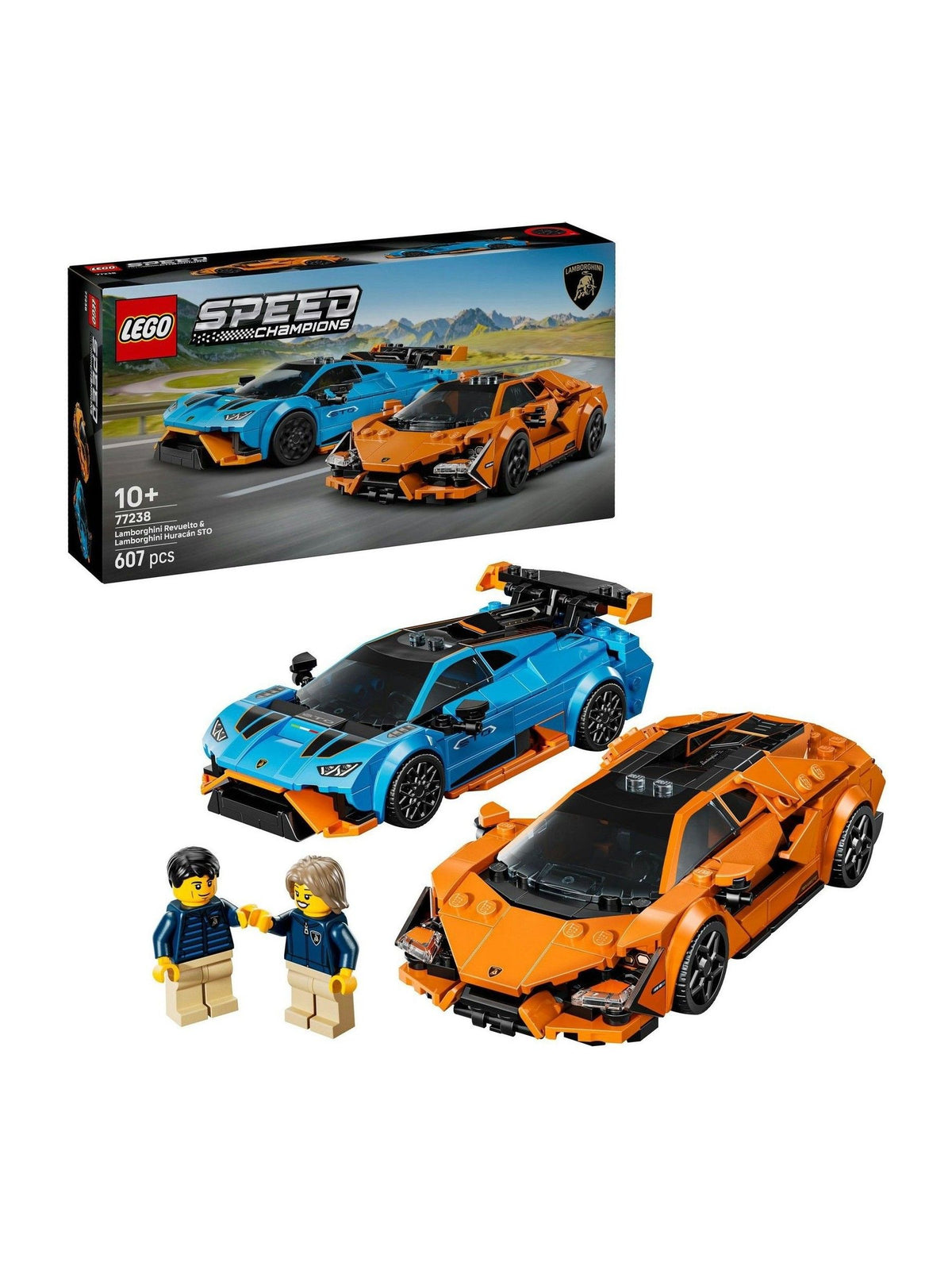 LEGO Speed Champions Lamborghini Revuelto and Huracan STO set - British product