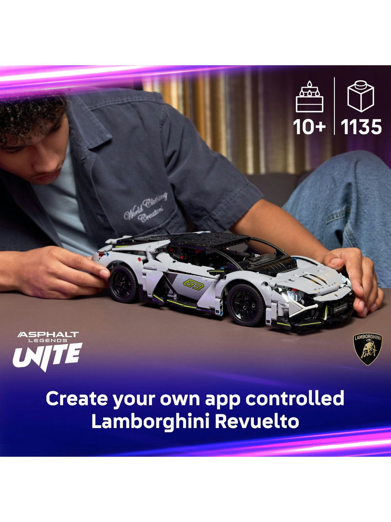 LEGO Technic Lamborghini Revuelto supercar building set (British brand)
