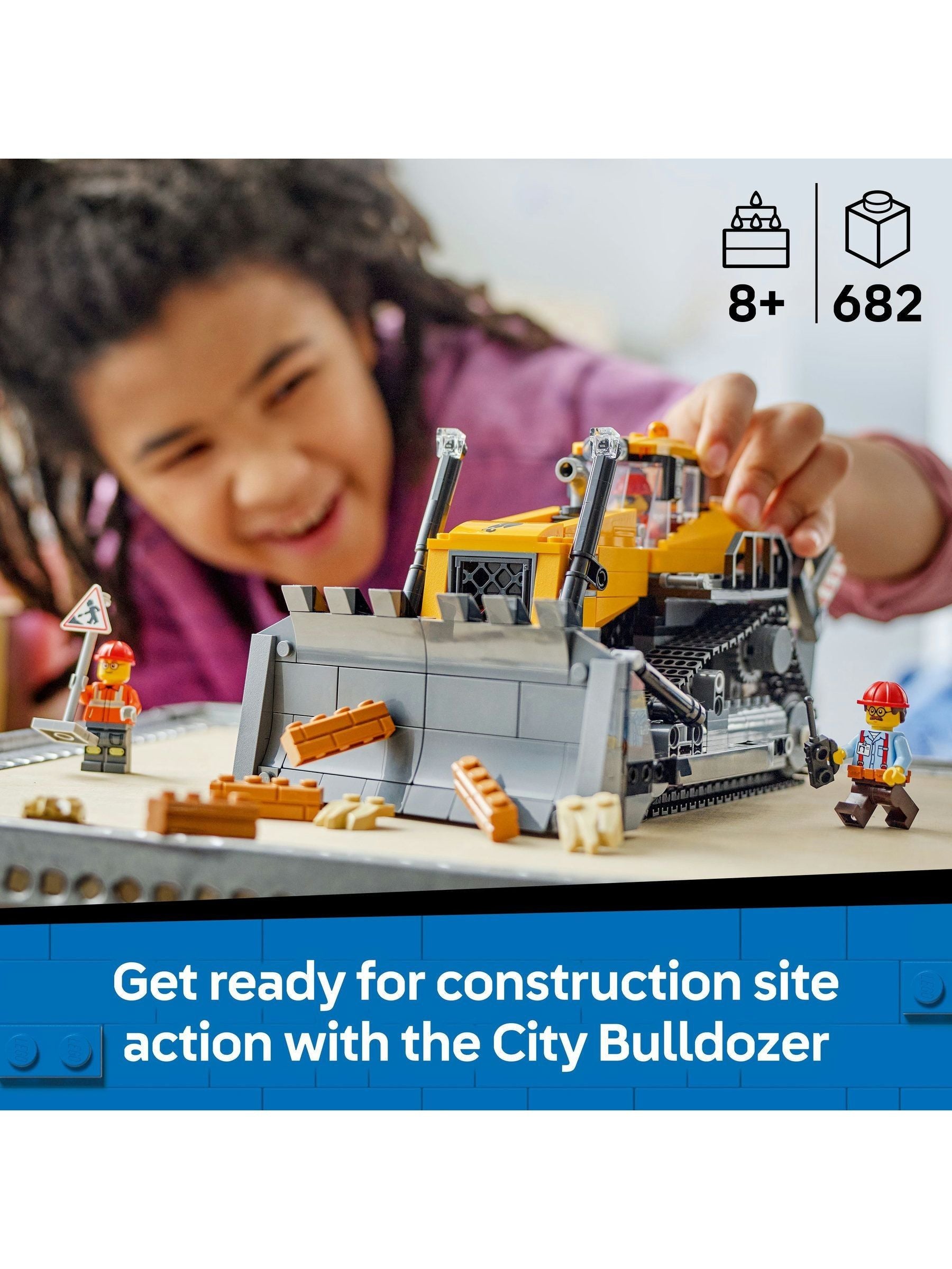 LEGO City Yellow Bulldozer construction toy 60466 - British product