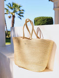 Seaspray cream Isabella metallic tote bag (British brand)
