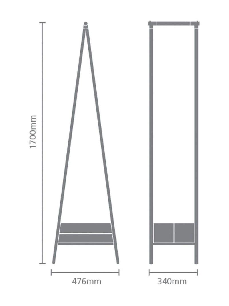 Brabantia Linn compact clothes rack white, UK version