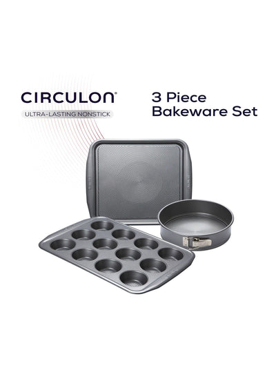 Next Circulon Grey Momentum Non Stick 3 Piece Bakeware Set- Buy online at McGrocer