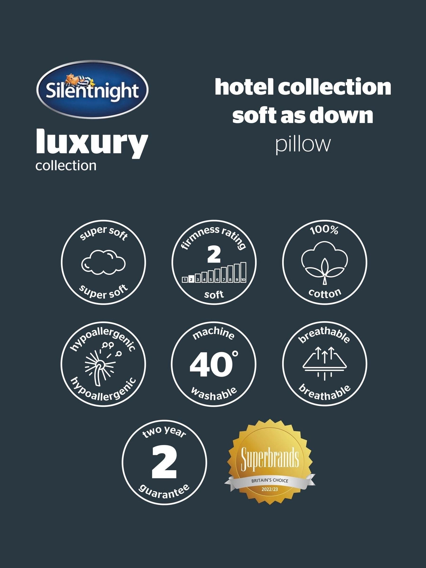 Silentnight Hotel Collection Soft as Down Cotton Pillow