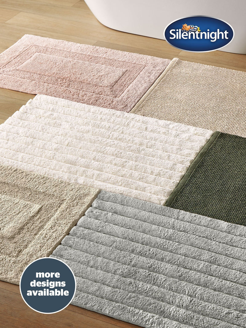 Silentnight green textured knot bath mat 50x80cm, imported from the UK