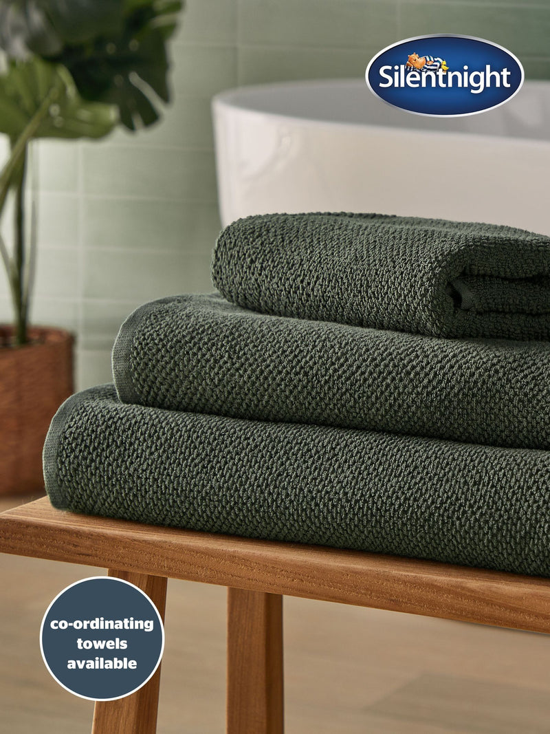 Silentnight green textured knot bath mat 50x80cm, imported from the UK